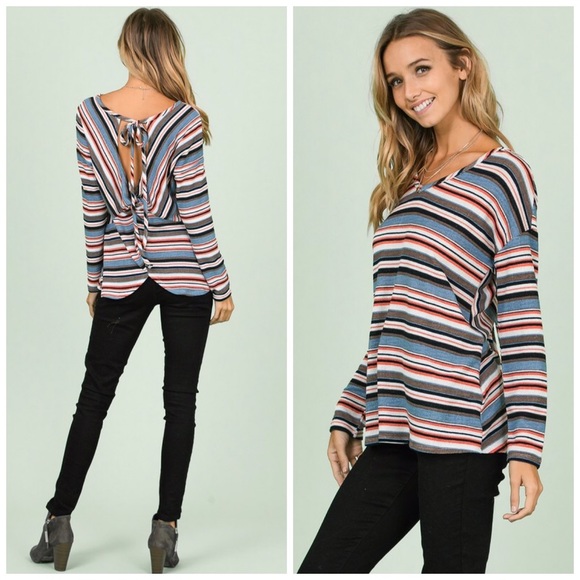 ❤️LAST 1! Striped Double Back Tue Tunuc! - Picture 3 of 6